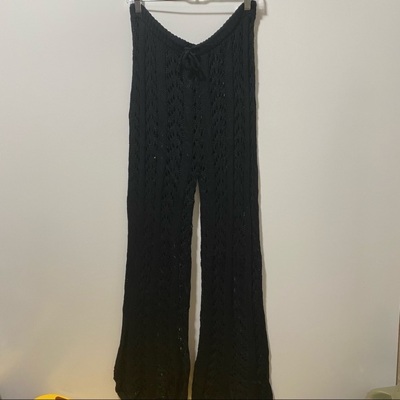 Crochet Net Hollow Out Beach Pants Sexy Swimsuit Cover Up Pants 🍄 - Picture 6 of 10